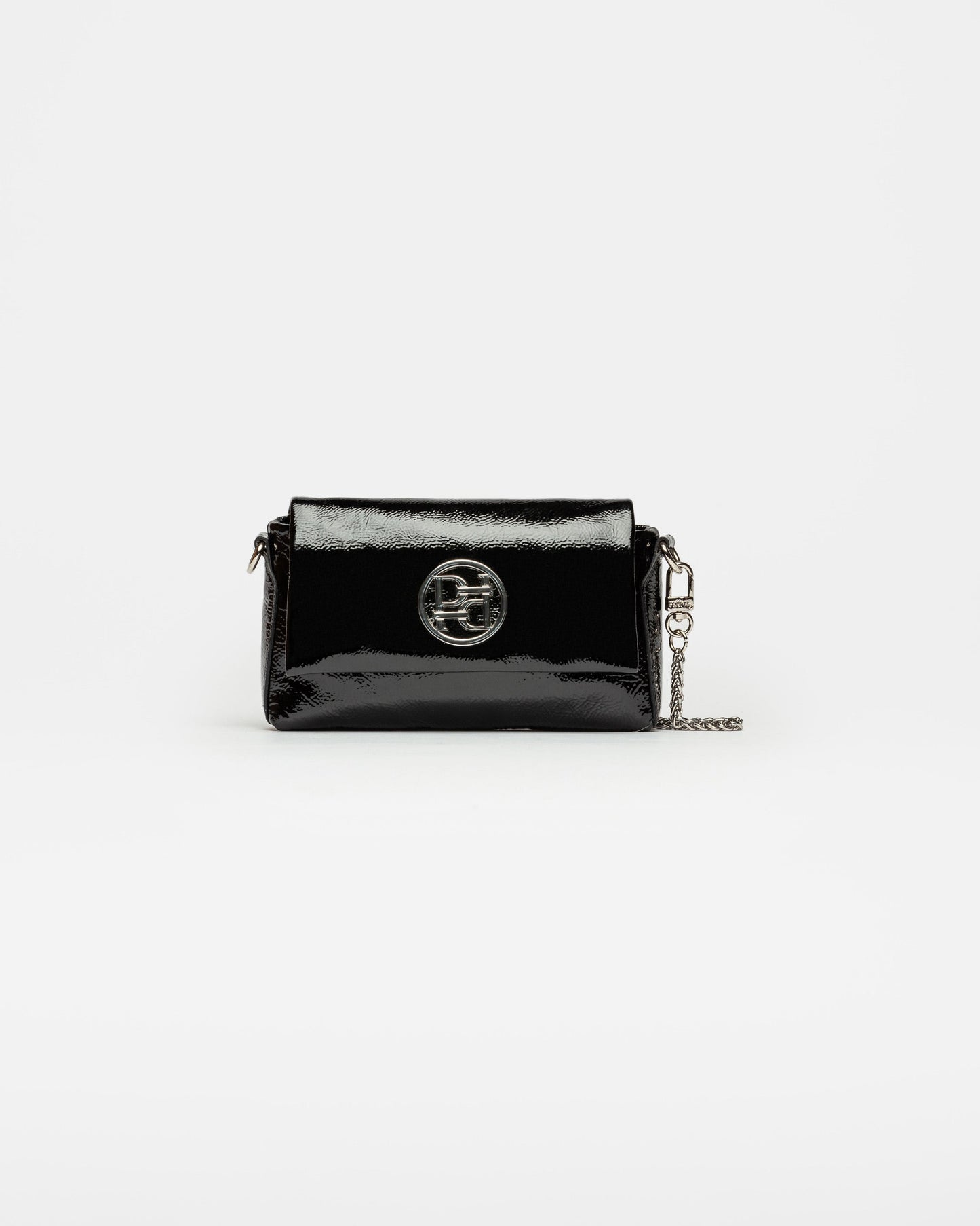 MINI BAG BLOOM EN CUERO CHAROL ARRUGADO