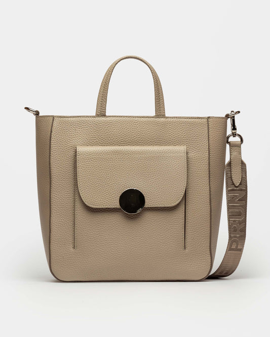 SHOPPER THE CIRCLE EN CUERO GRANEADO