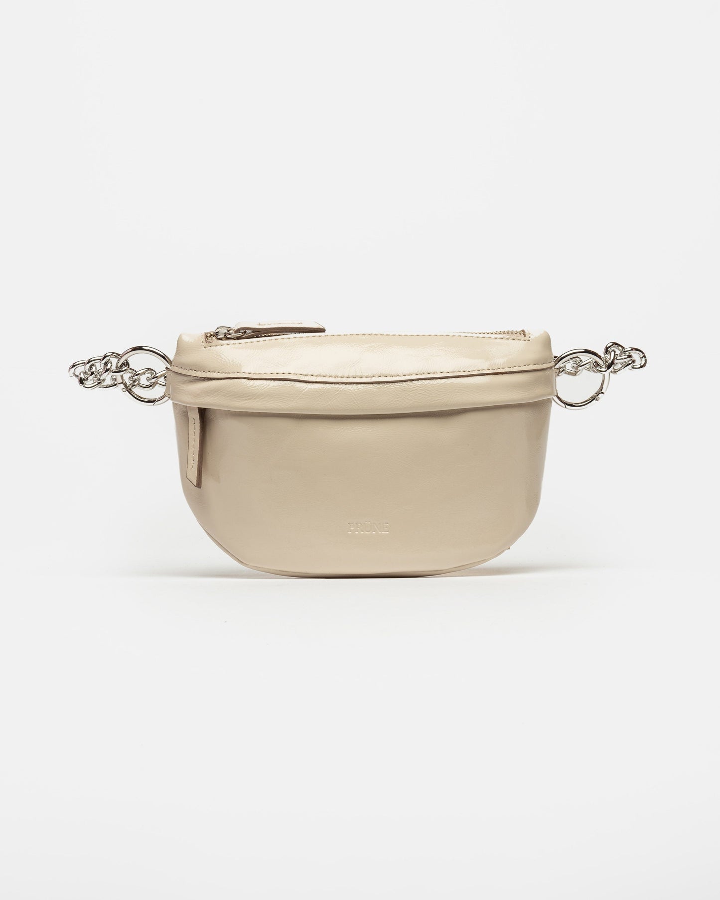 RIÑONERA TROUPE EN CUERO CHAROL ARRUGADO